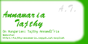 annamaria tajthy business card